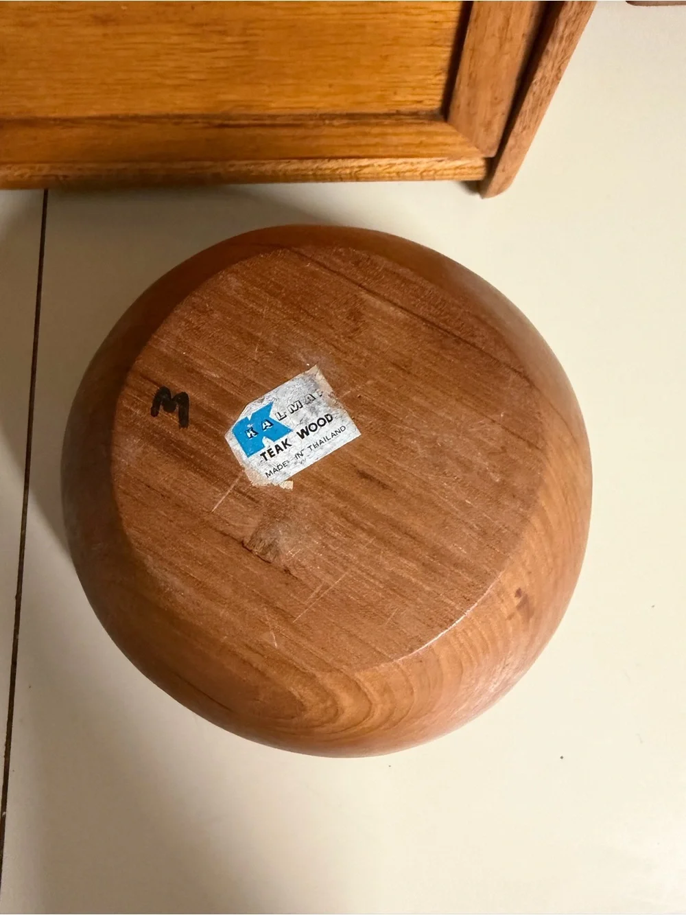 Handcrafted Wooden Serving Bowl - Brown